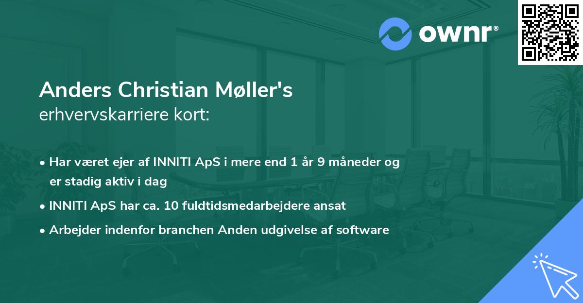 Anders Christian Møller's erhvervskarriere kort