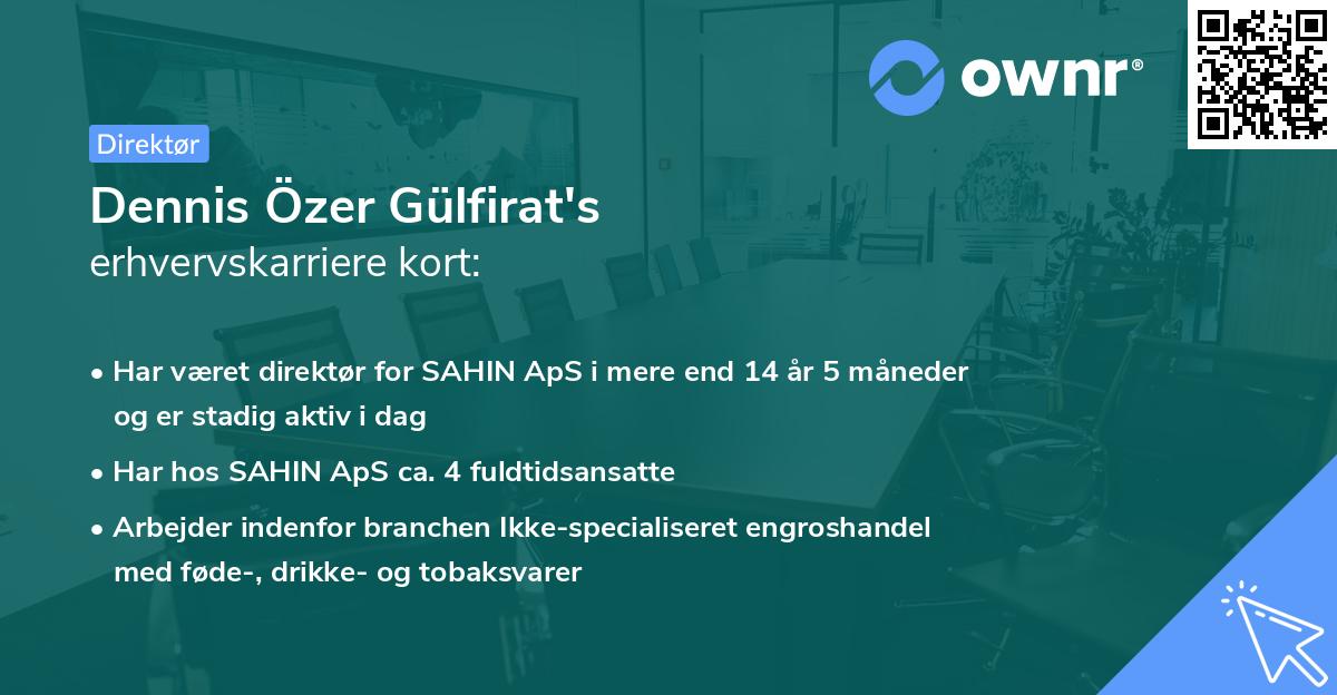 Dennis Özer Gülfirat's erhvervskarriere kort