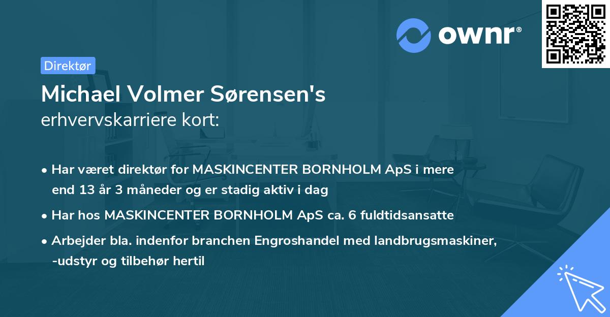 Michael Volmer Sørensen's erhvervskarriere kort