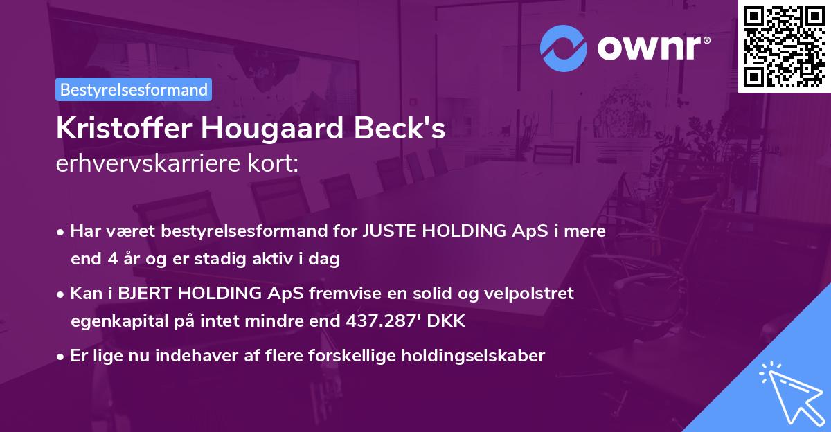 Kristoffer Hougaard Beck's erhvervskarriere kort