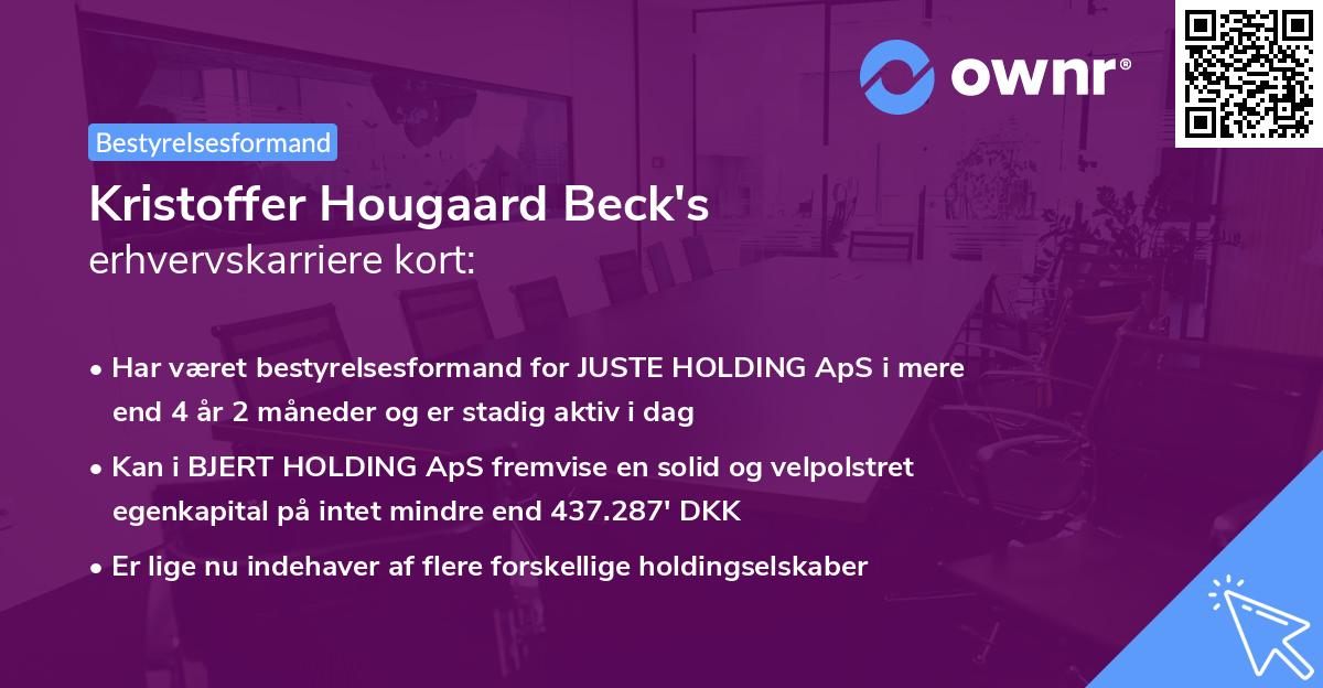 Kristoffer Hougaard Beck's erhvervskarriere kort