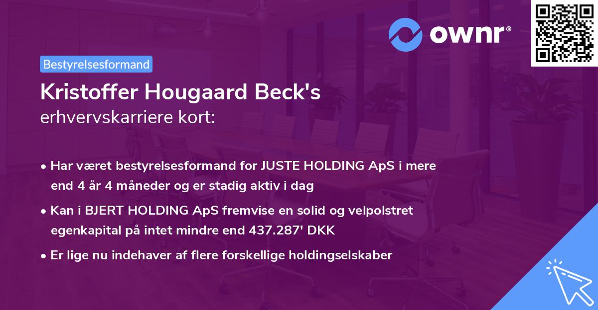 Kristoffer Hougaard Beck's erhvervskarriere kort