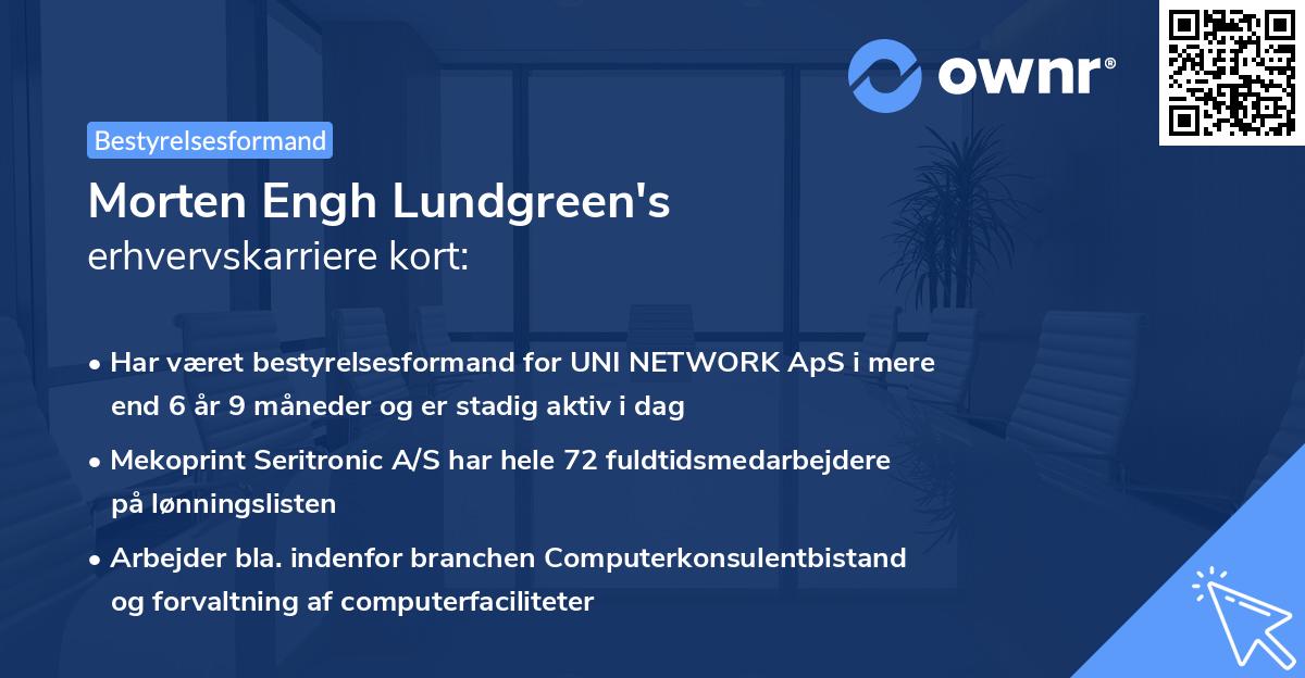Morten Engh Lundgreen's erhvervskarriere kort