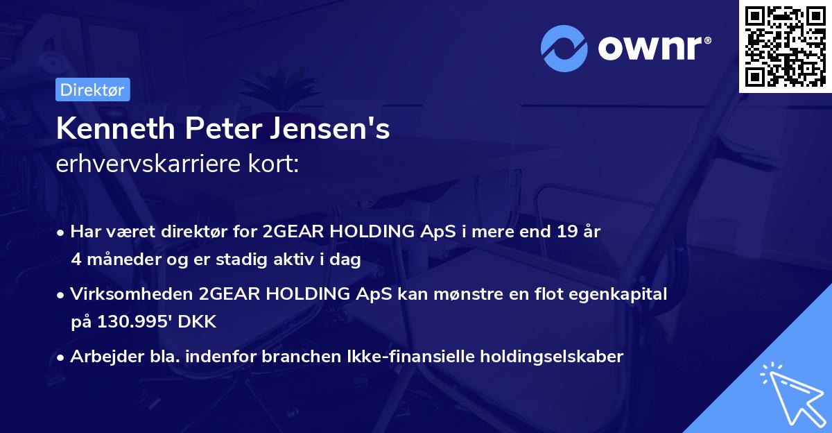 Kenneth Peter Jensen's erhvervskarriere kort