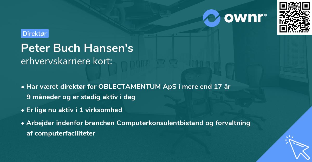 Peter Buch Hansen's erhvervskarriere kort