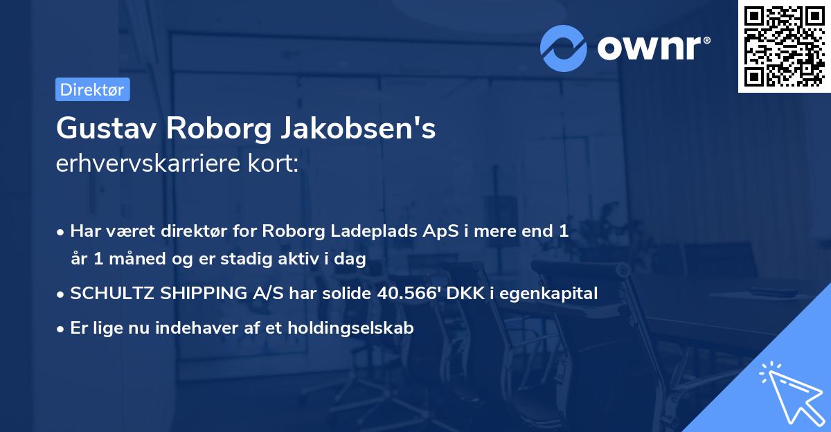 Gustav Roborg Jakobsen's erhvervskarriere kort