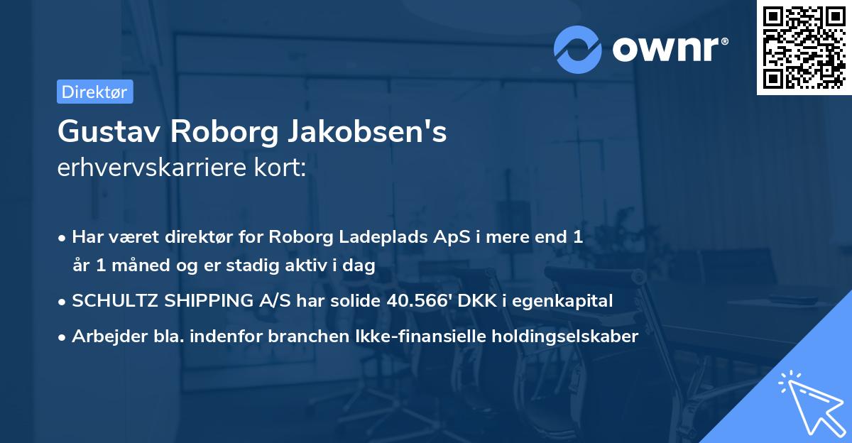 Gustav Roborg Jakobsen's erhvervskarriere kort