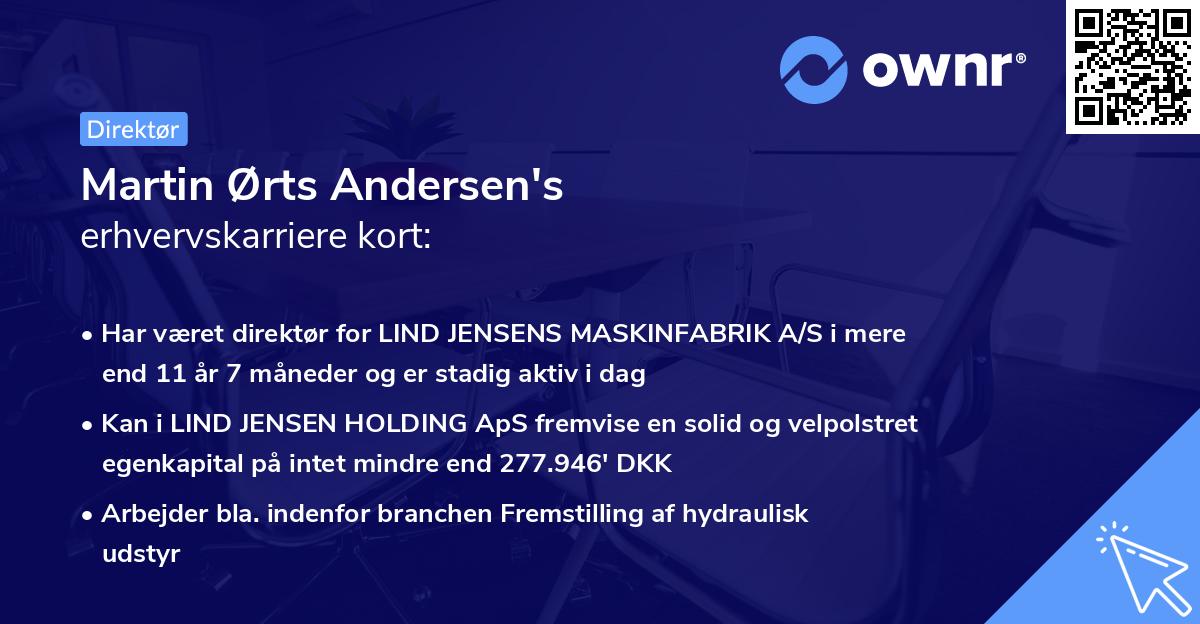 Martin Ørts Andersen's erhvervskarriere kort