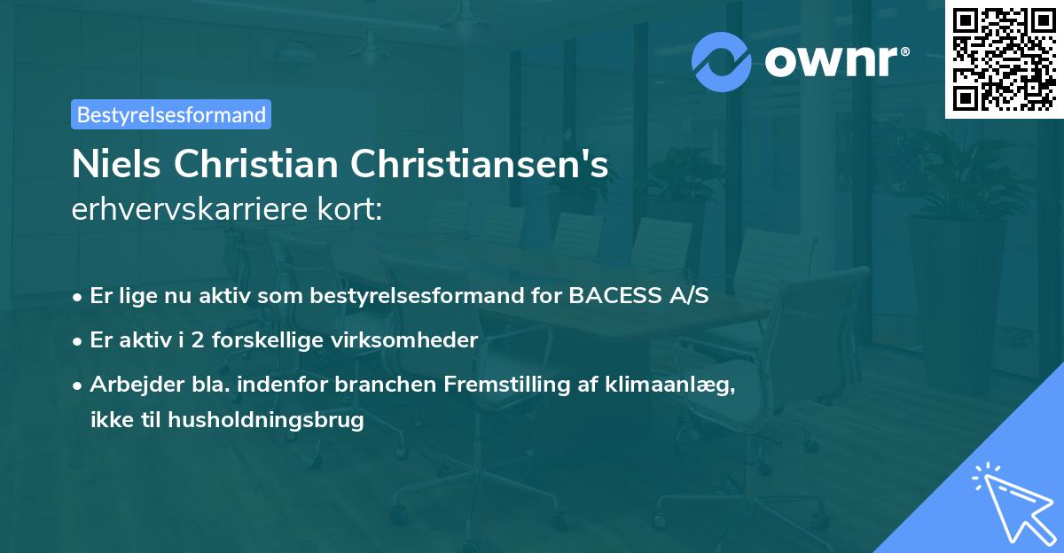 Niels Christian Christiansen's erhvervskarriere kort