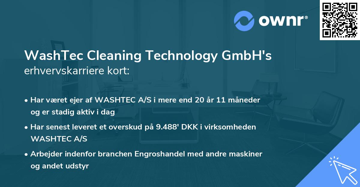 WashTec Cleaning Technology GmbH's erhvervskarriere kort