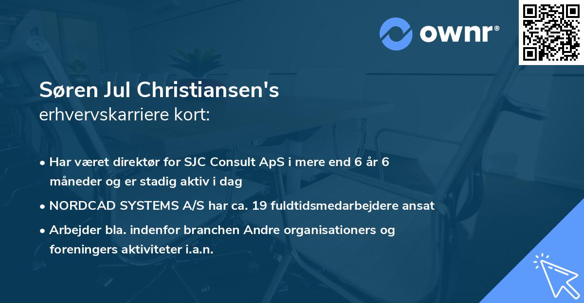 Søren Jul Christiansen's erhvervskarriere kort