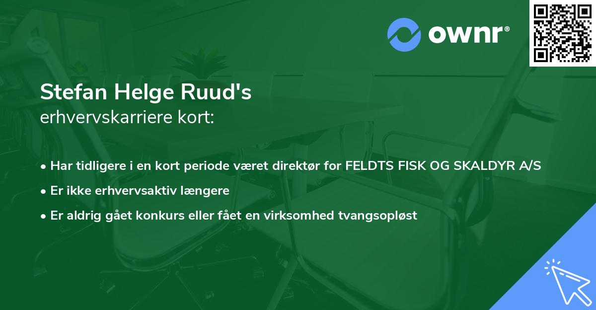 Stefan Helge Ruud's erhvervskarriere kort