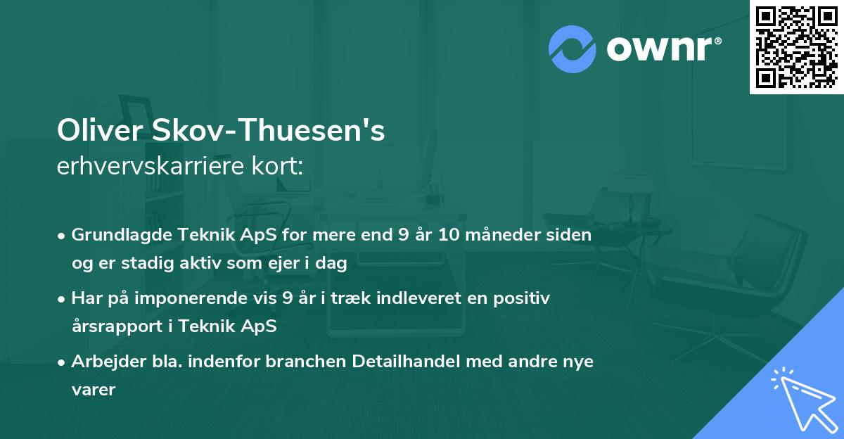 Oliver Skov-Thuesen's erhvervskarriere kort