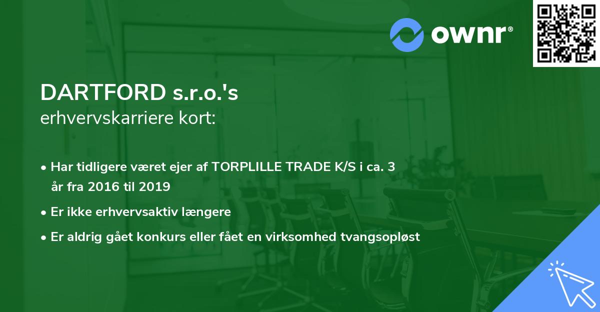 DARTFORD s.r.o.'s erhvervskarriere kort