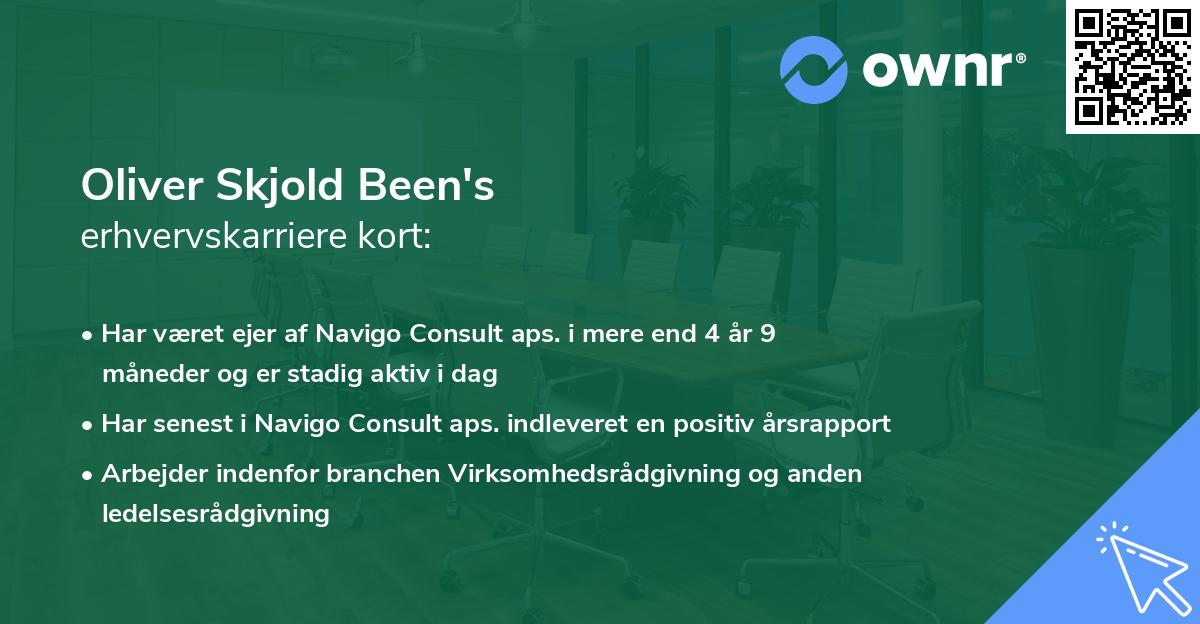 Oliver Skjold Been's erhvervskarriere kort