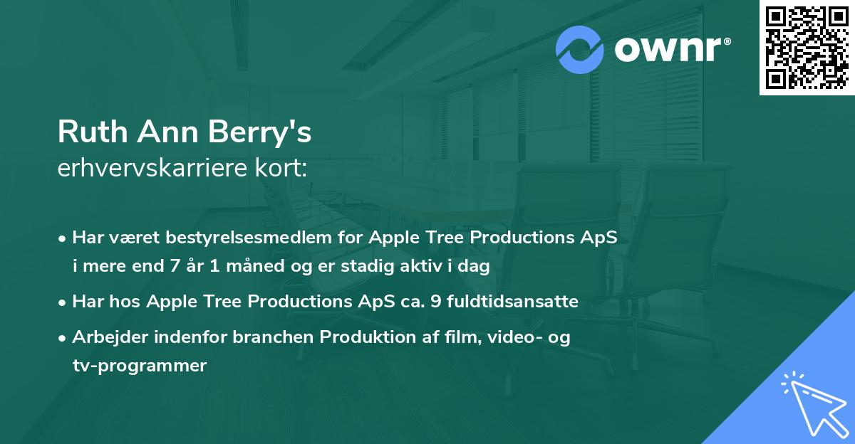 Ruth Ann Berry's erhvervskarriere kort