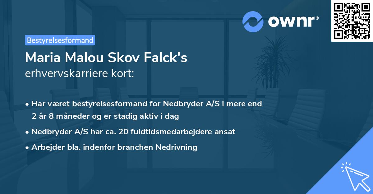 Maria Malou Skov Falck's erhvervskarriere kort