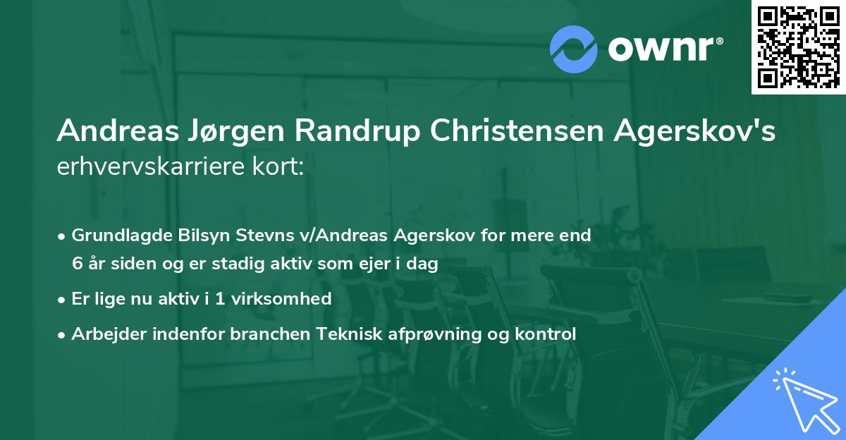 Andreas Jørgen Randrup Christensen Agerskov's erhvervskarriere kort