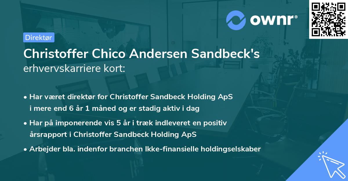 Christoffer Chico Andersen Sandbeck's erhvervskarriere kort