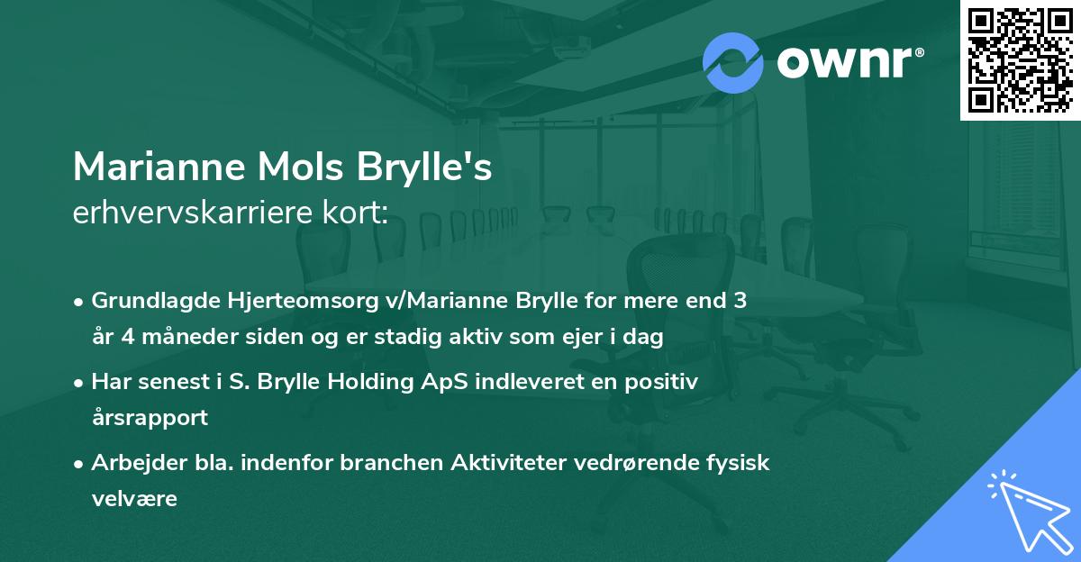 Marianne Mols Brylle's erhvervskarriere kort