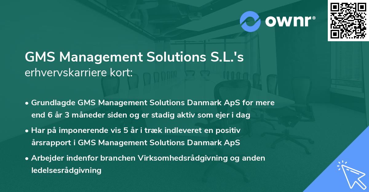 GMS Management Solutions S.L.'s erhvervskarriere kort
