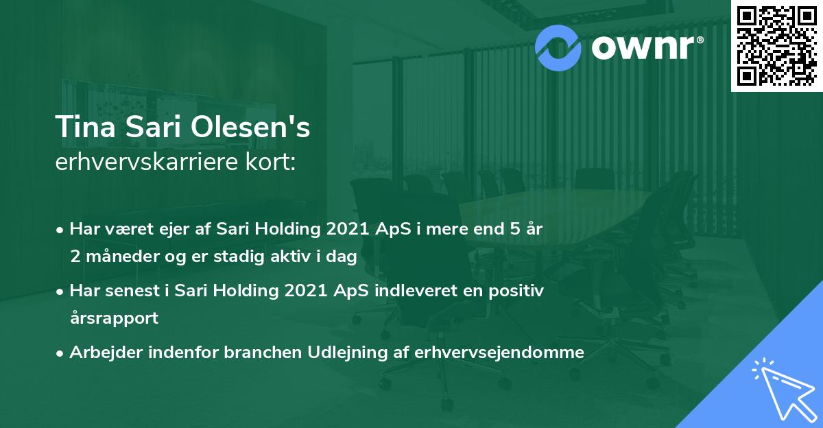 Tina Sari Olesen's erhvervskarriere kort