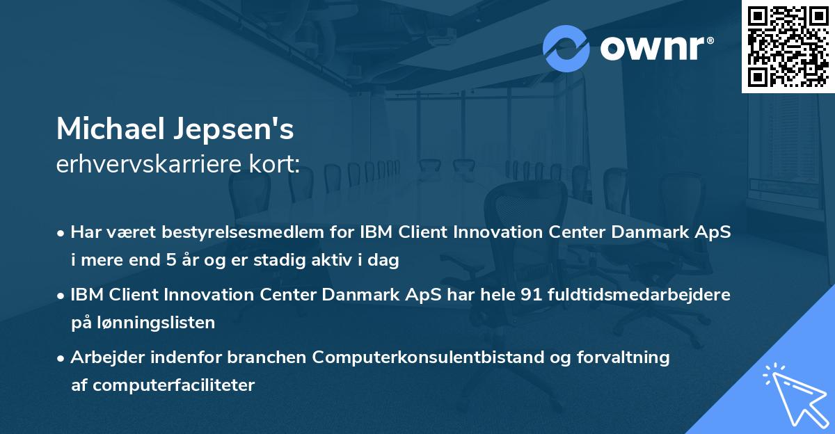 Michael Jepsen's erhvervskarriere kort