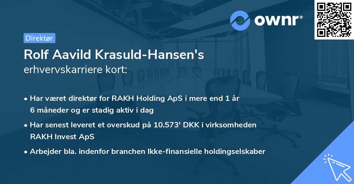 Rolf Aavild Krasuld-Hansen's erhvervskarriere kort