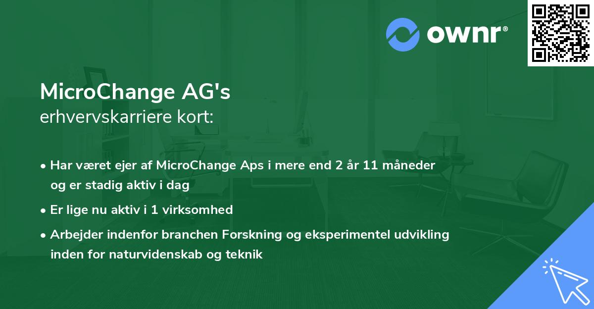 MicroChange AG's erhvervskarriere kort