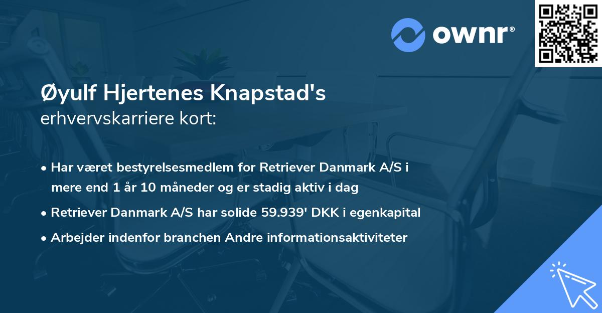 Øyulf Hjertenes Knapstad's erhvervskarriere kort
