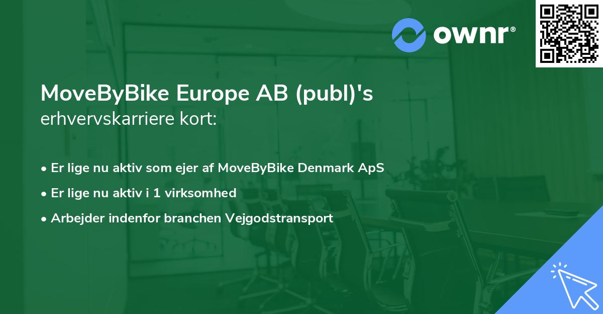 MoveByBike Europe AB (publ)'s erhvervskarriere kort