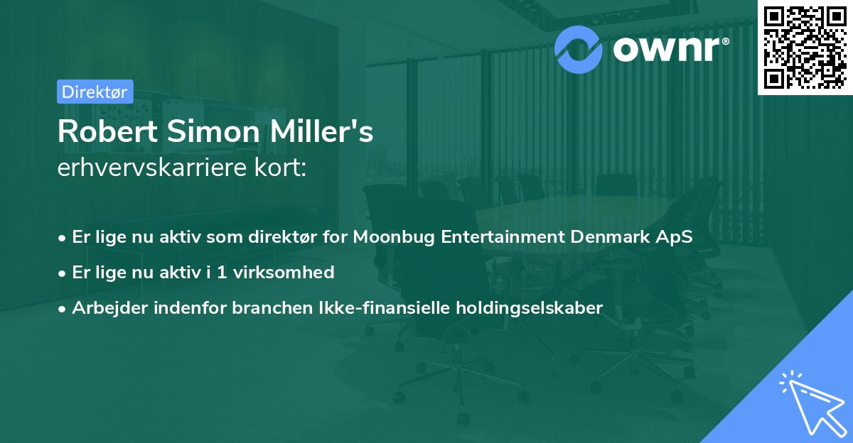 Robert Simon Miller's erhvervskarriere kort