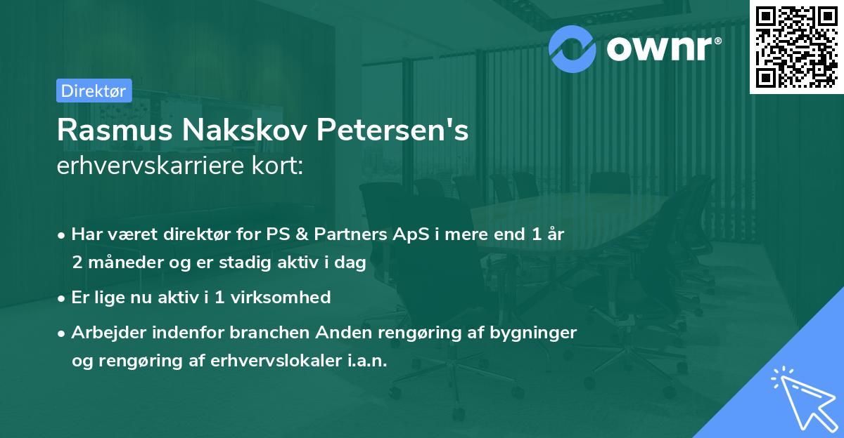 Rasmus Nakskov Petersen's erhvervskarriere kort