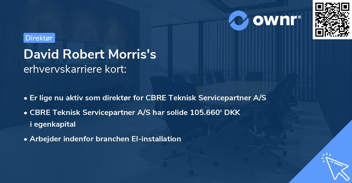 David Robert Morris's erhvervskarriere kort