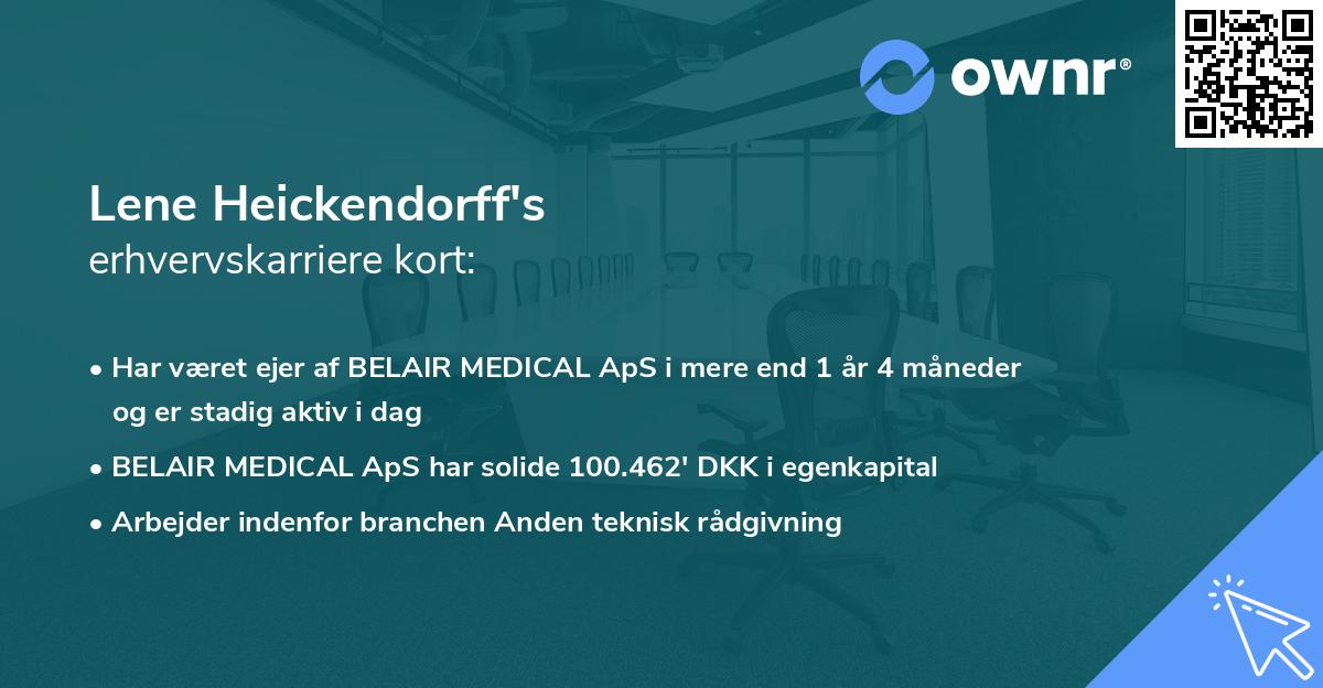 Lene Heickendorff's erhvervskarriere kort