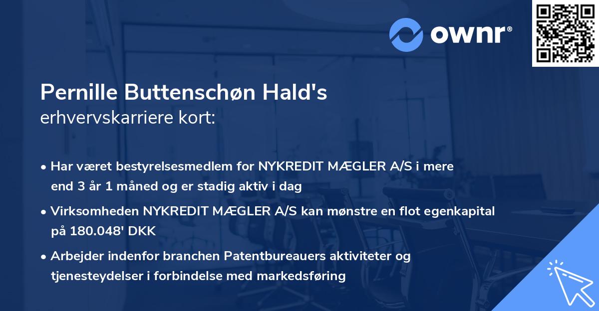 Pernille Buttenschøn Hald's erhvervskarriere kort