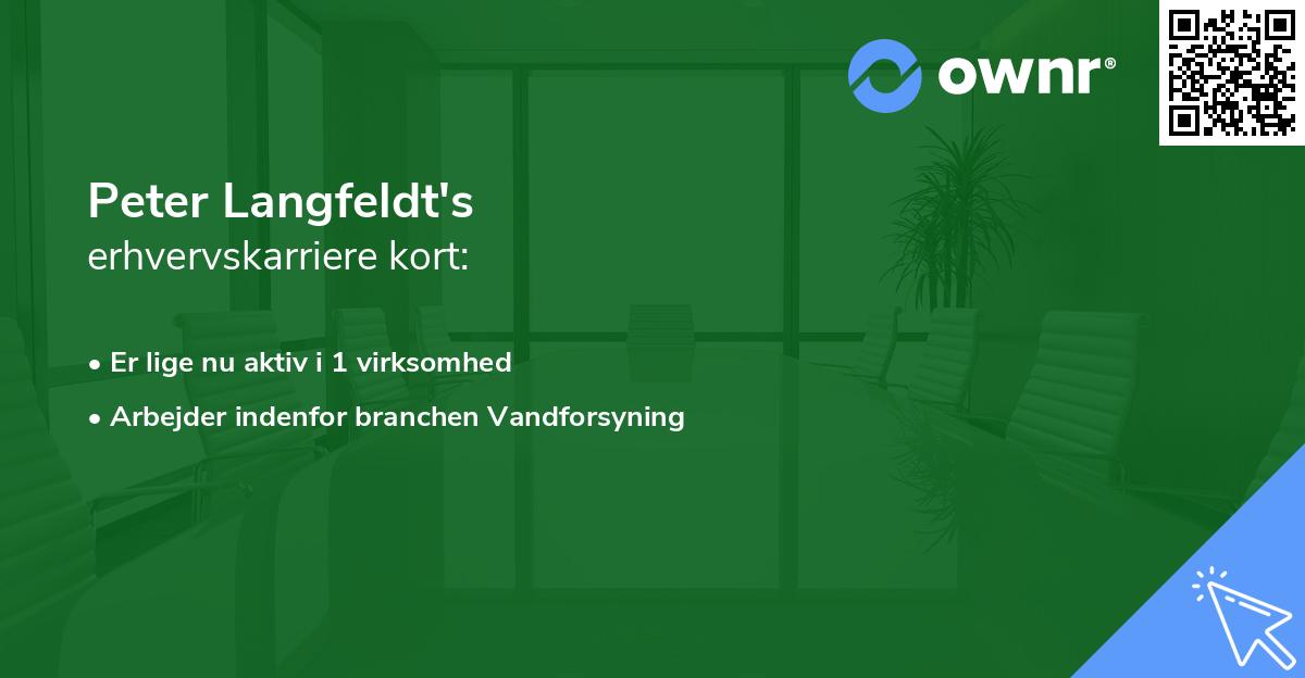 Peter Langfeldt's erhvervskarriere kort