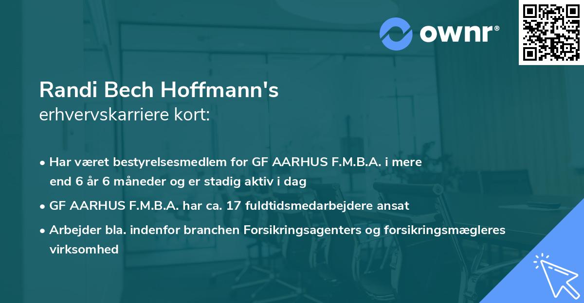 Randi Bech Hoffmann's erhvervskarriere kort