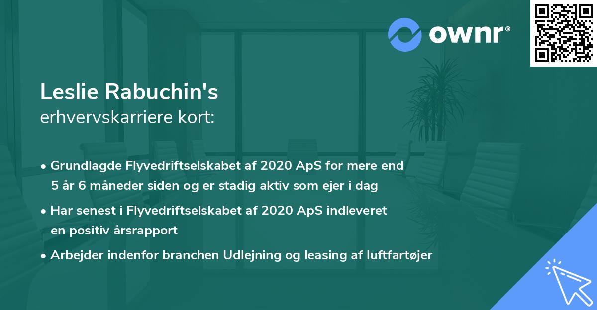 Leslie Rabuchin's erhvervskarriere kort