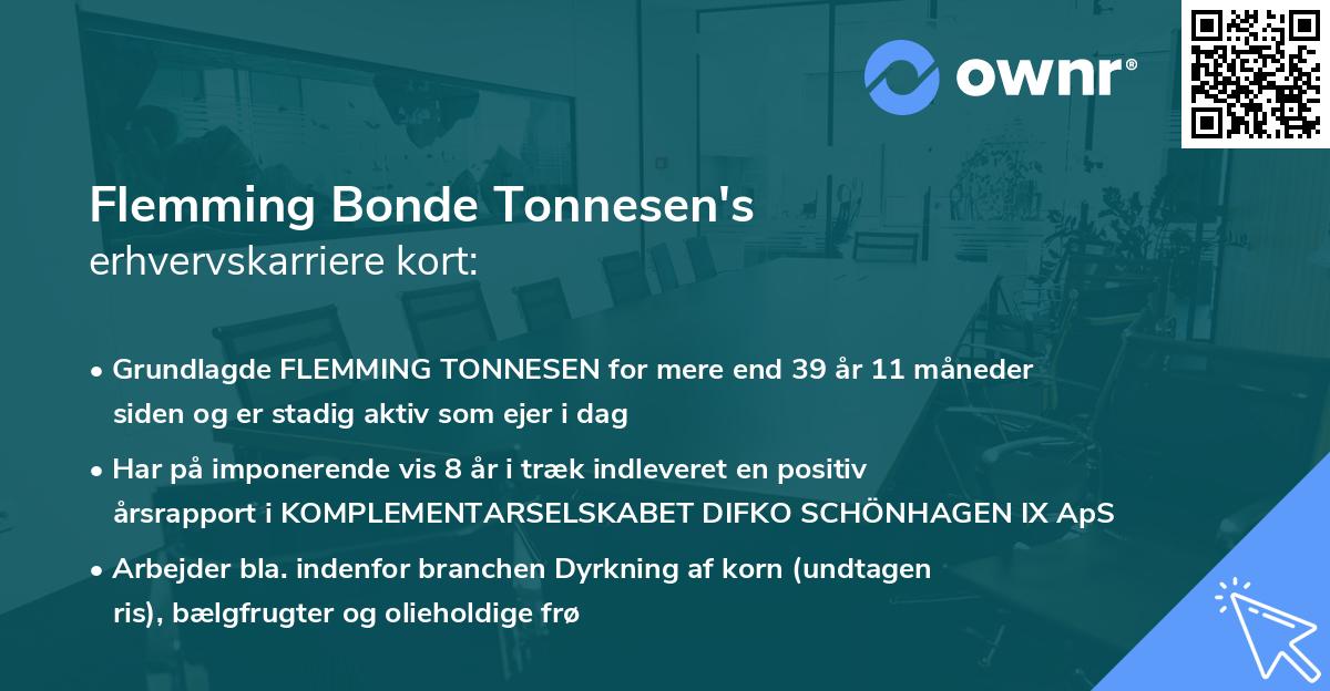 Flemming Bonde Tonnesen's erhvervskarriere kort