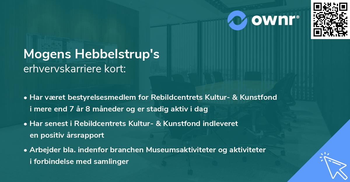 Mogens Hebbelstrup's erhvervskarriere kort