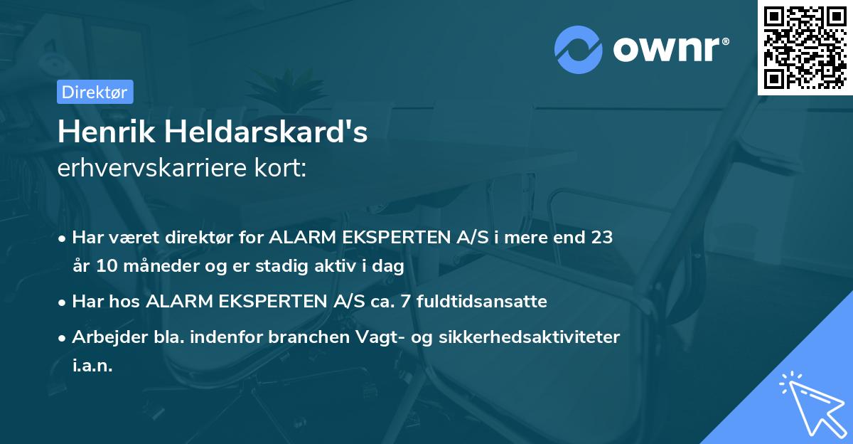 Henrik Heldarskard's erhvervskarriere kort