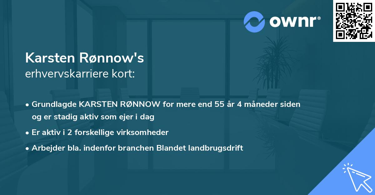 Karsten Rønnow's erhvervskarriere kort