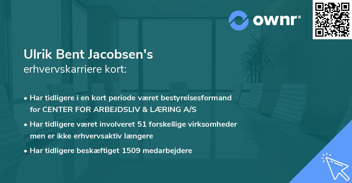 Ulrik Bent Jacobsen's erhvervskarriere kort