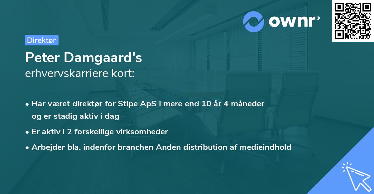 Peter Damgaard's erhvervskarriere kort