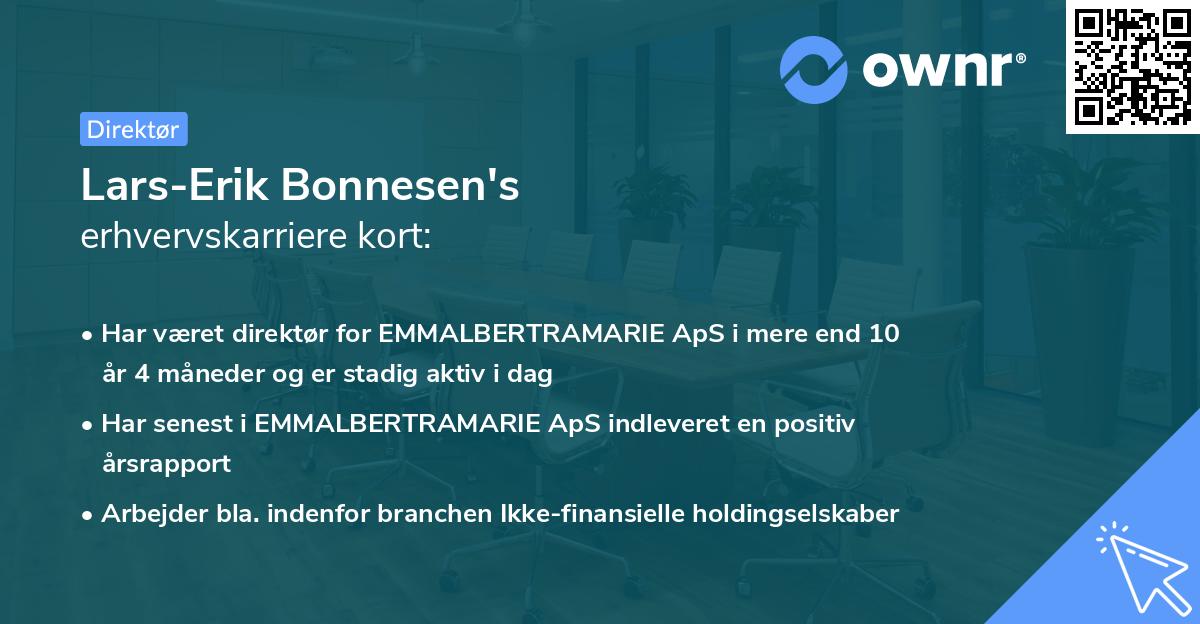 Lars-Erik Bonnesen's erhvervskarriere kort