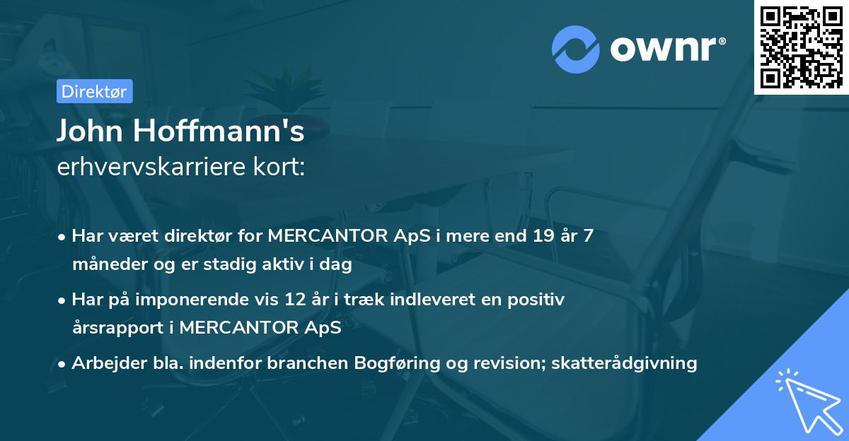 John Hoffmann's erhvervskarriere kort