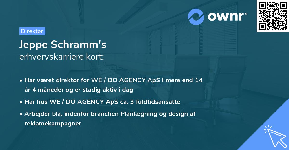 Jeppe Schramm's erhvervskarriere kort