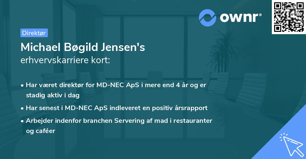 Michael Bøgild Jensen's erhvervskarriere kort
