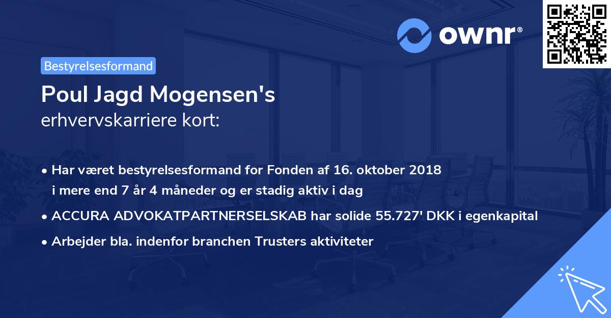 Poul Jagd Mogensen's erhvervskarriere kort
